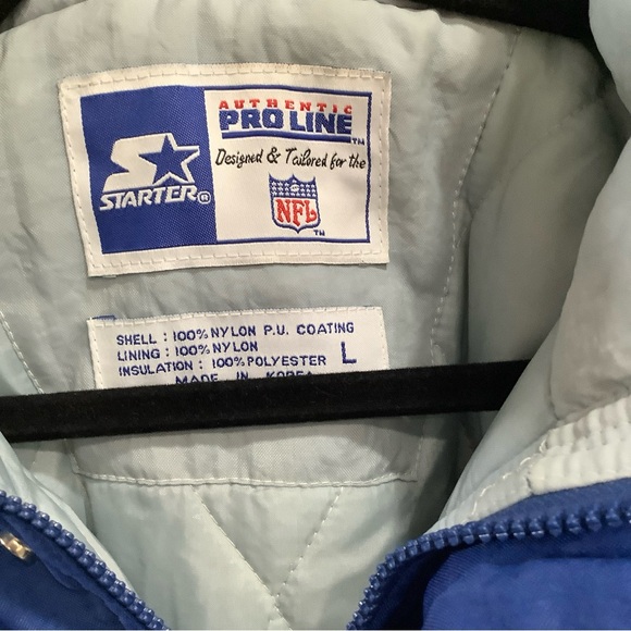 Vintage 90s Starter Pro Line Dallas Cowboys Jacket Pullover NFL Full Zip Size L - Picture 15 of 16